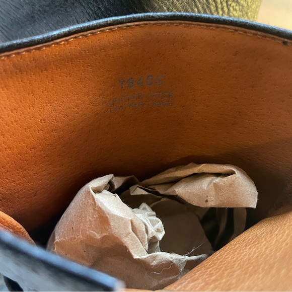 J. Crew Black Leather Ankle Slouch Engineer Boots, Size 7.5 - Picture 6 of 10